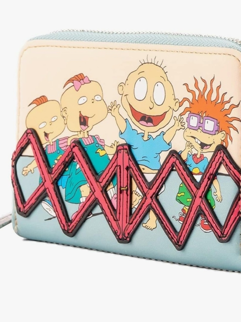 Loungefly Rugrats Pink & Light Blue Zip Wallet - Licensed Character Design